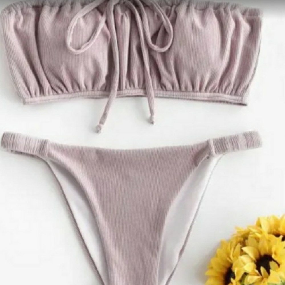 Zaful 2piece soft mauve bikini, sz6, nwot